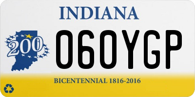 IN license plate 060YGP