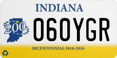 IN license plate 060YGR