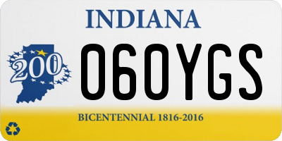 IN license plate 060YGS