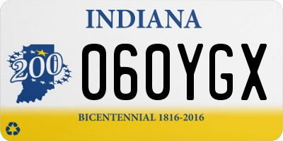 IN license plate 060YGX