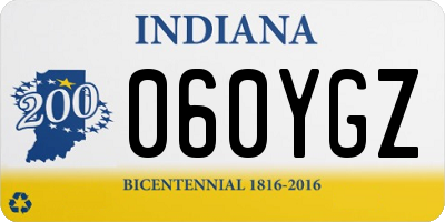 IN license plate 060YGZ