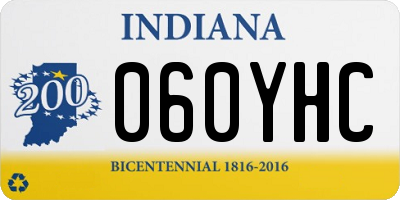 IN license plate 060YHC