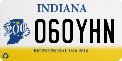 IN license plate 060YHN