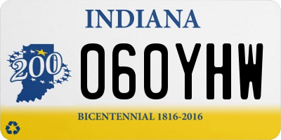 IN license plate 060YHW