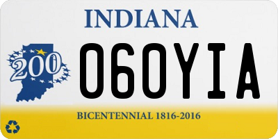 IN license plate 060YIA