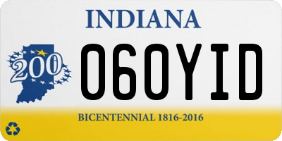 IN license plate 060YID
