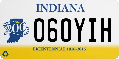 IN license plate 060YIH