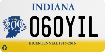 IN license plate 060YIL