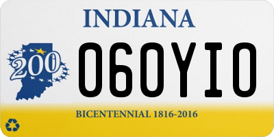 IN license plate 060YIO