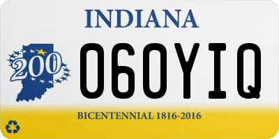 IN license plate 060YIQ