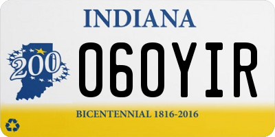 IN license plate 060YIR
