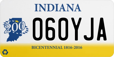 IN license plate 060YJA