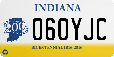 IN license plate 060YJC