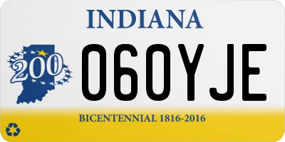 IN license plate 060YJE