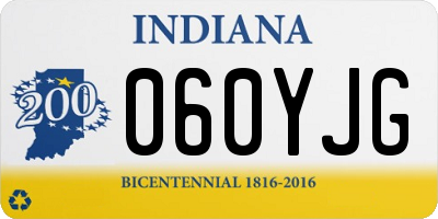 IN license plate 060YJG