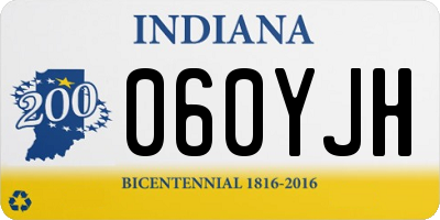 IN license plate 060YJH