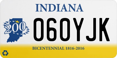 IN license plate 060YJK