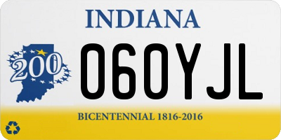 IN license plate 060YJL