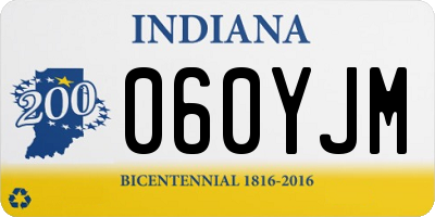 IN license plate 060YJM