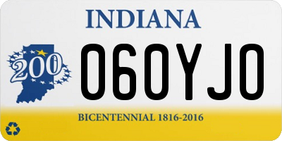 IN license plate 060YJO