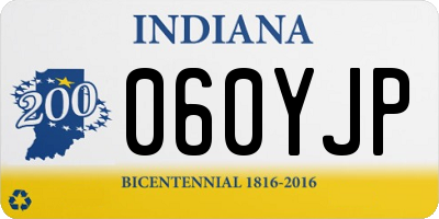 IN license plate 060YJP