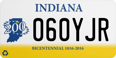 IN license plate 060YJR