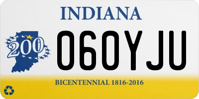 IN license plate 060YJU