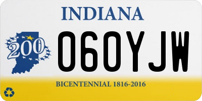 IN license plate 060YJW