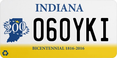IN license plate 060YKI