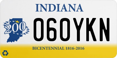 IN license plate 060YKN