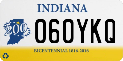 IN license plate 060YKQ