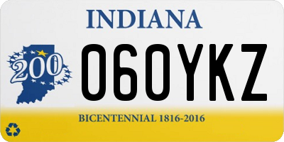 IN license plate 060YKZ