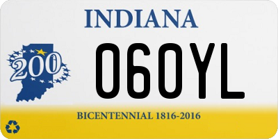 IN license plate 060YL