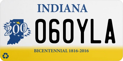 IN license plate 060YLA