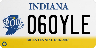 IN license plate 060YLE