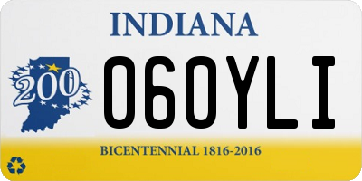 IN license plate 060YLI