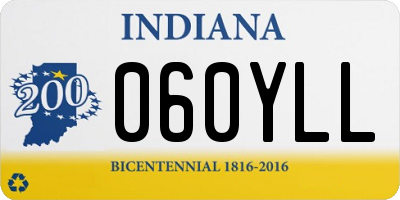 IN license plate 060YLL