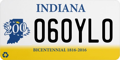 IN license plate 060YLO