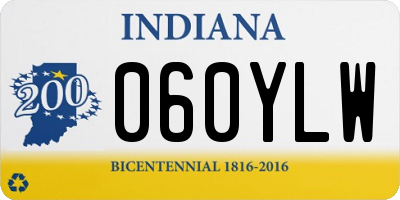 IN license plate 060YLW