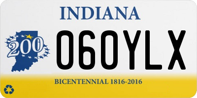 IN license plate 060YLX