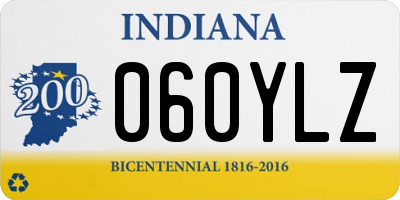 IN license plate 060YLZ