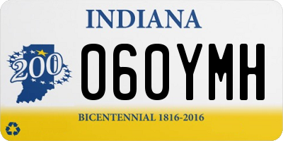 IN license plate 060YMH