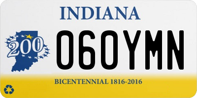 IN license plate 060YMN