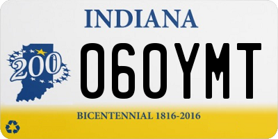 IN license plate 060YMT