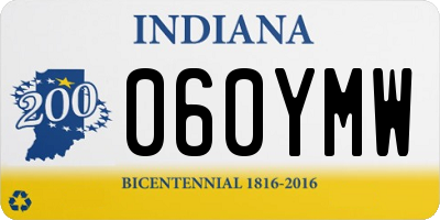 IN license plate 060YMW