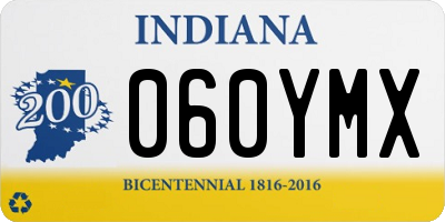 IN license plate 060YMX