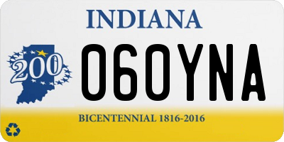 IN license plate 060YNA