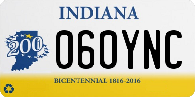 IN license plate 060YNC