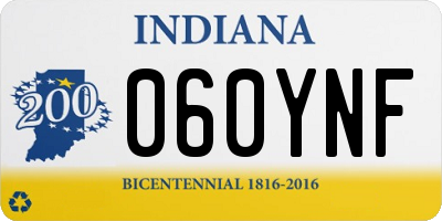 IN license plate 060YNF