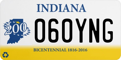IN license plate 060YNG
